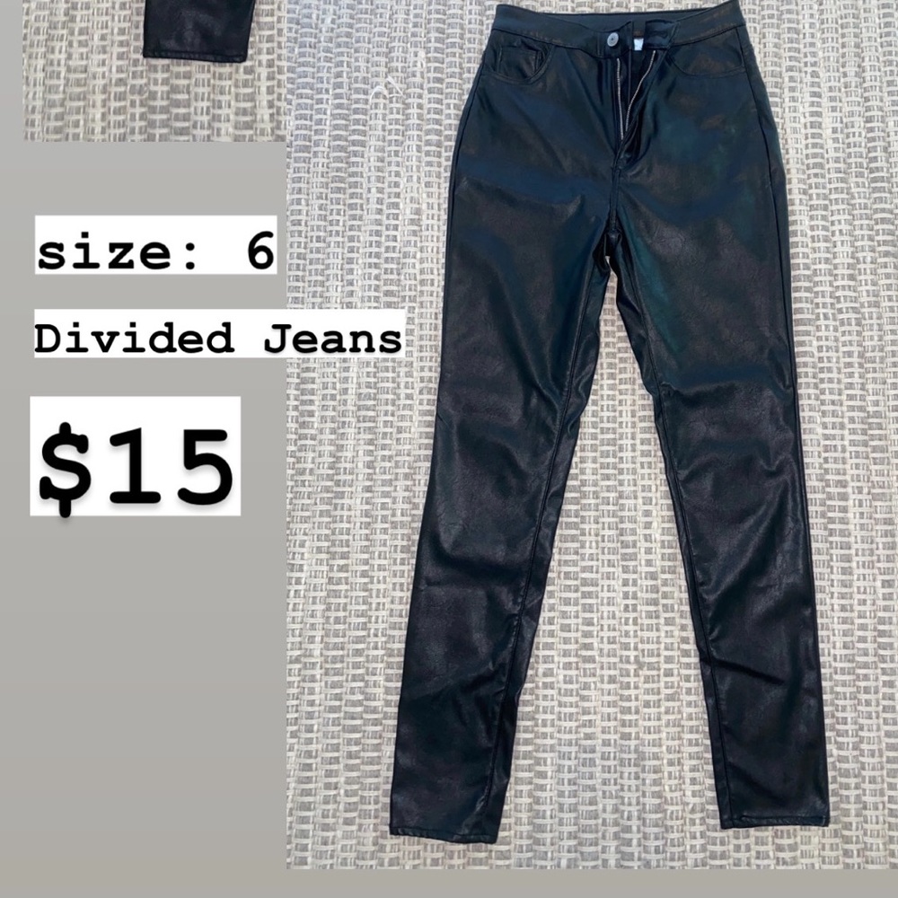 Black Leather Jeans | In Great Condition